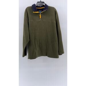 SNO-TEC Men’s Olive Green Pullover Fleece Half-Zip Long Sleeve Sweater SZ L